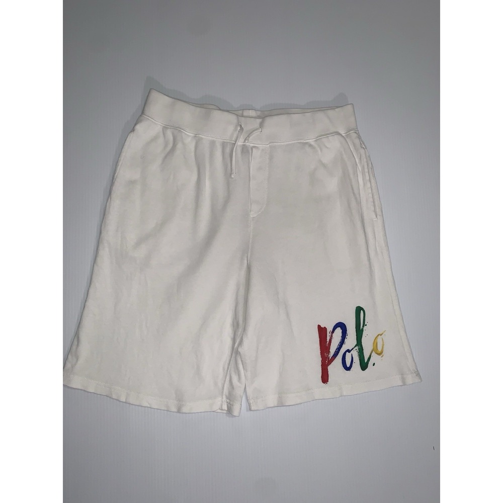 Polo Ralph Lauren Boys XL (18/20) Classic Short Pants White Logo Drawstring